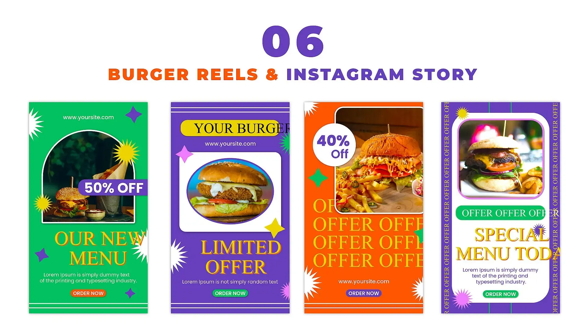 Burger Menu Insta Reel And Story